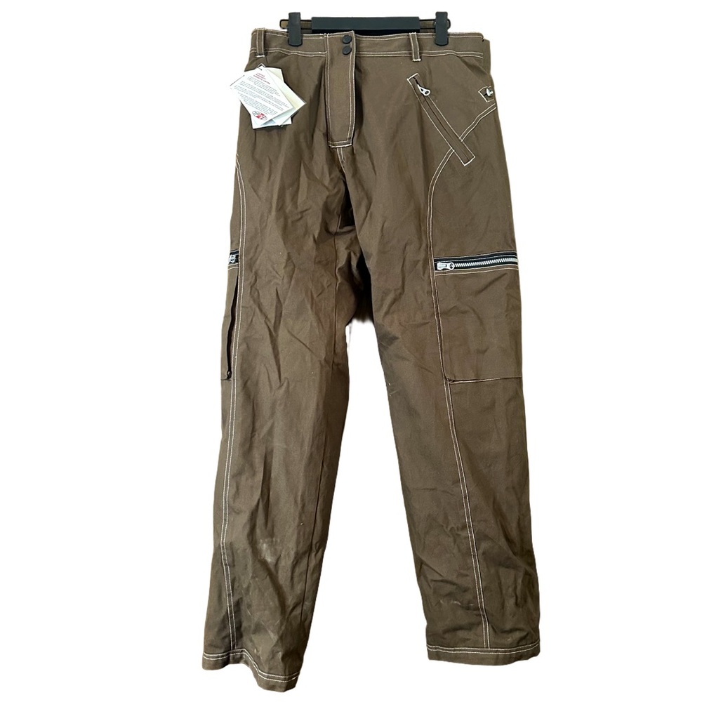 Joe Rocket Brown Wide-Leg Riding Pants with Zip Details